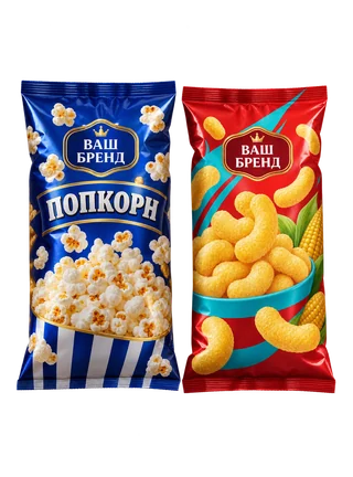 Упаковка для кукурузных палочек и попкорна