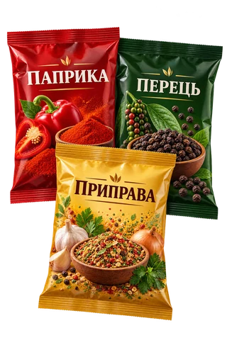 Packaging for paprika, pepper and seasonings